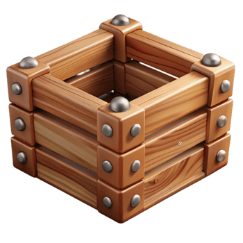 stunning rustic Wooden Crate Cutout genuine png