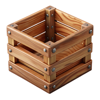 magnificent rustic Wooden Crate Slat Cutout with Wood Grain original png