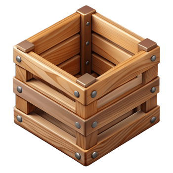 stunning traditional Wooden Crate Slat Cutout with Wood Grain professional png