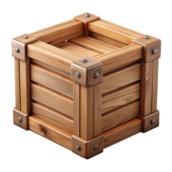 impressive modern Wooden Crate Storage Container Cutout Element professional png