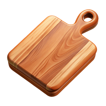dramatic traditional Wooden Cutting Board Isolated detailed png