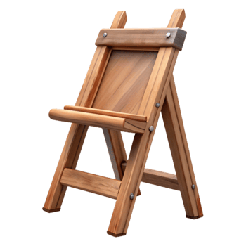 impressive vintage Wooden Easel Side View Cutout Transparent Background exclusive png
