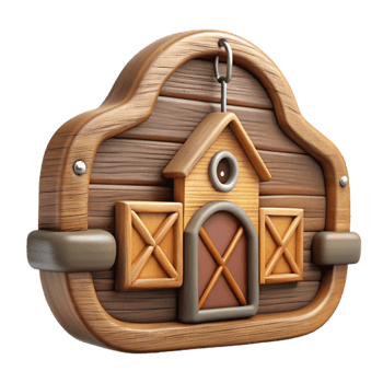 wonderful vintage Wooden Farmhouse Sign Cutout high quality png