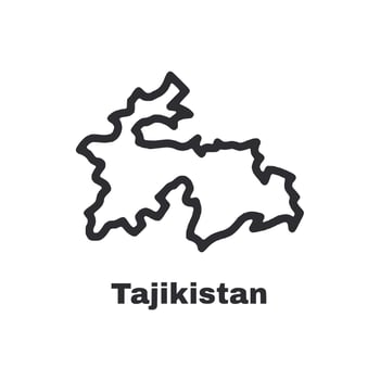 A map of Tajikistan vector