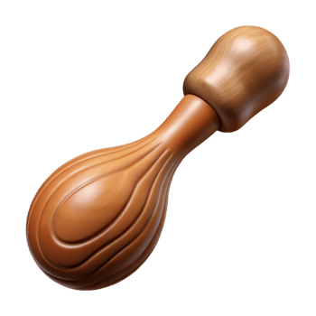 wonderful vintage Wooden Massage Stick Smooth Surface Cutout exclusive png