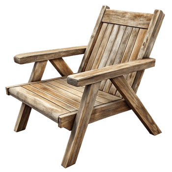 dramatic modern Wooden Patio Chair Side View Transparent Background genuine png