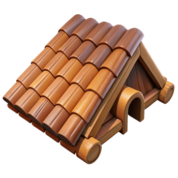 vibrant traditional Wooden Roof Tiles Texture Cutout genuine png