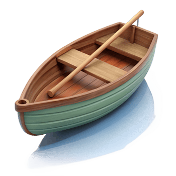 magnificent contemporary Wooden Rowboat on Calm Lake Transparent Cutout authentic png