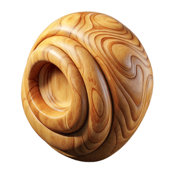 impressive vintage Wooden Sculpture Natural Grain Isolated Element original png