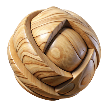 impressive creative Wooden Sculpture Natural Grain Isolated Element original png