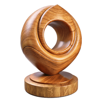 beautiful traditional Wooden Sculpture Polished Finish Isolated Element high quality png