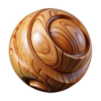 elegant artistic Wooden Sculpture Polished Finish Isolated Element genuine png