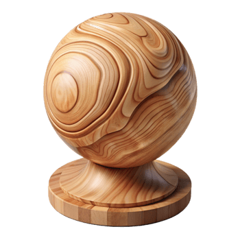 extraordinary modern Wooden Sculpture with Natural Grain Transparent Background genuine png
