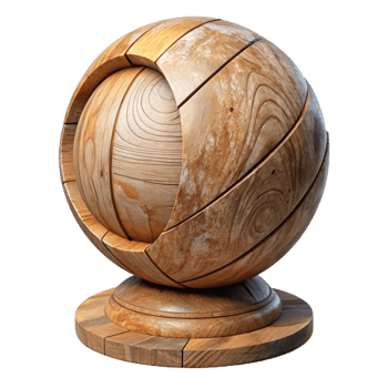 elegant creative Wooden Sculpture with Rustic Finish Transparent Background detailed png