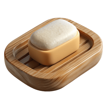 wonderful modern Wooden Soap Dish with Natural Soap Transparent png