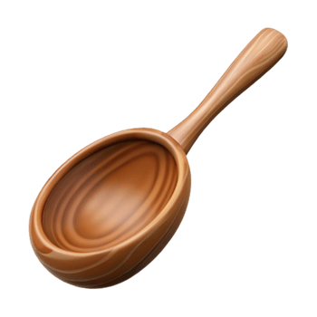 extraordinary classic Wooden Spoon Carving in Progress Isolated genuine png