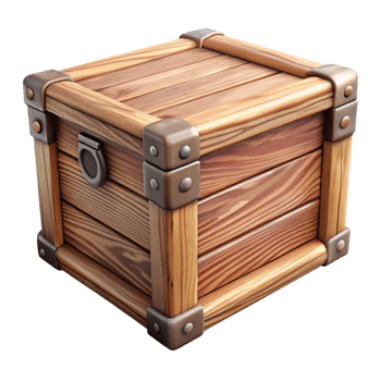 impressive abstract Wooden Storage Box with Lid Isolated authentic png