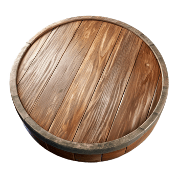 elegant modern Wooden Table Round Top View Isolated high quality png