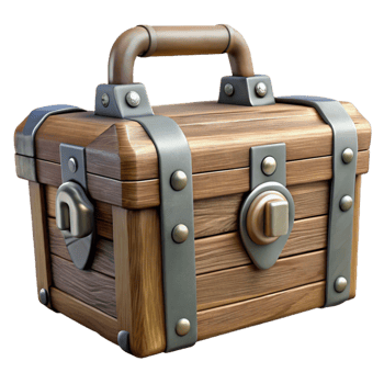 extraordinary creative Wooden Toolbox with Metal Latches Isolated exclusive png