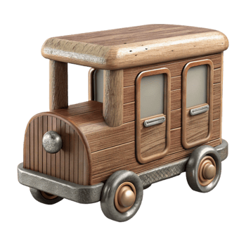 magnificent abstract Wooden Toy Train Car Side View Transparent Background exclusive png
