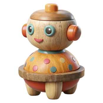 magnificent traditional Wooden Toy with Painted Details Isolated high resolution png