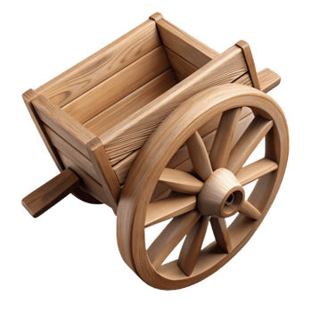 stunning artistic Wooden Wheelbarrow Wheel Cutout high resolution png