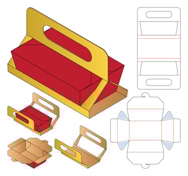Box packaging die cut template design. vector
