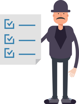 Old Man Character and Check List Document png