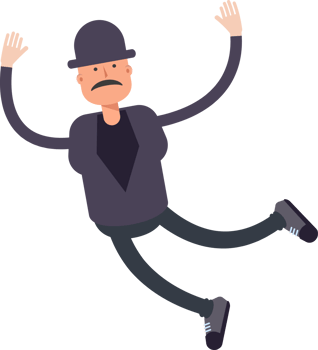 Old Man Character Relaxing and Jumping png