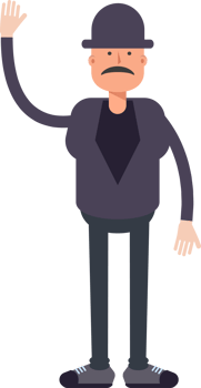Old Man Character Greeting png
