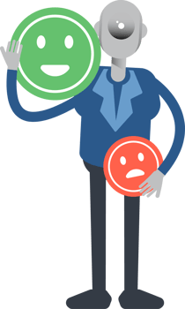 Robot Employee Character and Emoticon Sign png