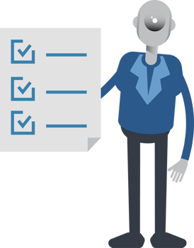 Robot Employee Character and Check List Document png