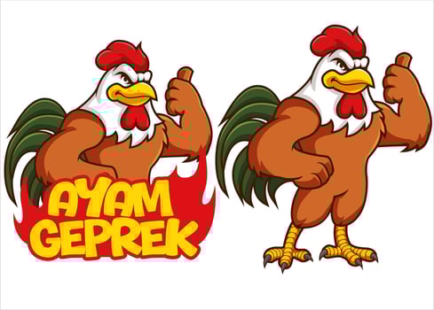 The Secret Recipe for a Scorching Hot Fried Chicken Brand Logo vector
