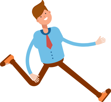 Businessman Character Running Illustration Illustration png