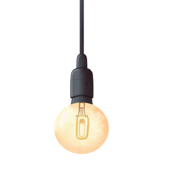 Vintage Light Bulb Hanging from Ceiling png