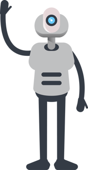 Humanoid Robot Character Greeting Illustration png