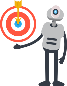 White Humanoid Robot Character Holding Dart png