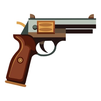 Realistic Gun Artwork Detailed Weapon Design vector