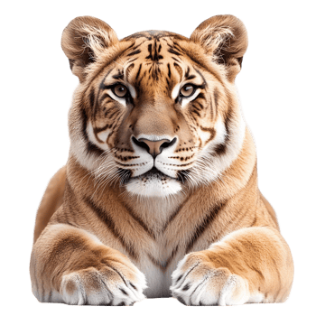 Hybrid Big Cat Liger with a Fierce Stance png