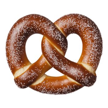 A delicious and salty pretzel isolated on transparent background png