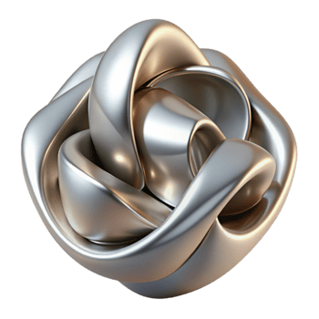 serene creative Abstract Sculpture Metallic Finish Transparent Element professional png