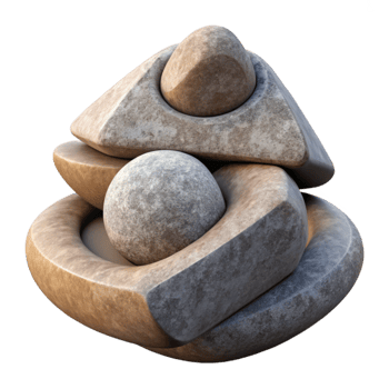 beautiful rustic Abstract Stone Sculpture Abstract Form exclusive png