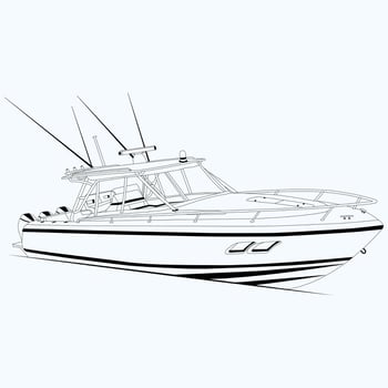 Boat Illustration One Color vector
