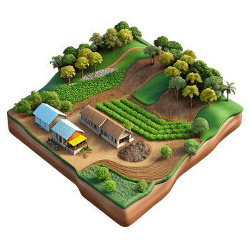 wonderful classic Aerial View of Agricultural Landscape Cutout detailed png