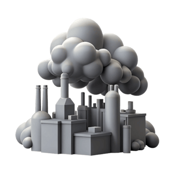 vibrant rustic Air Pollution Smog Over City Gray Hue Element png