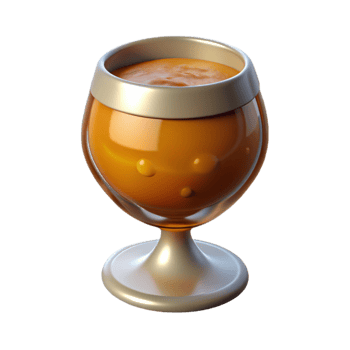 dramatic abstract Amber Ale in Chalice Glass Transparent Background high resolution png