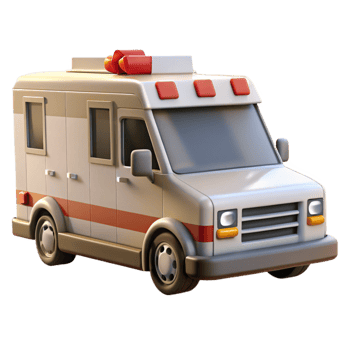 wonderful classic Ambulance Front View Emergency Vehicle Transparent Background premium png
