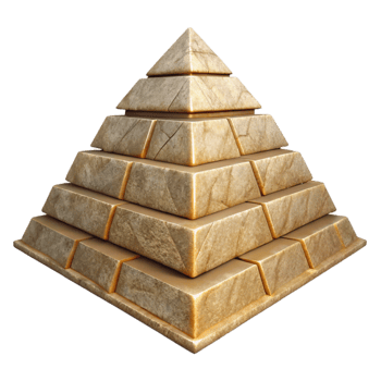 dramatic vintage Ancient Pyramid Front View Cutout professional png