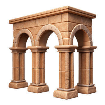 magnificent artistic Ancient Roman Aqueduct Arch Cutout exclusive png
