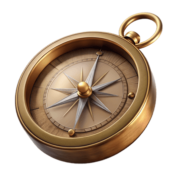 wonderful modern Antique Brass Compass Detailed Illustration Cutout professional png